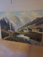 Ölgemälde Schweizer Berglandschaft signiert M.Henzi