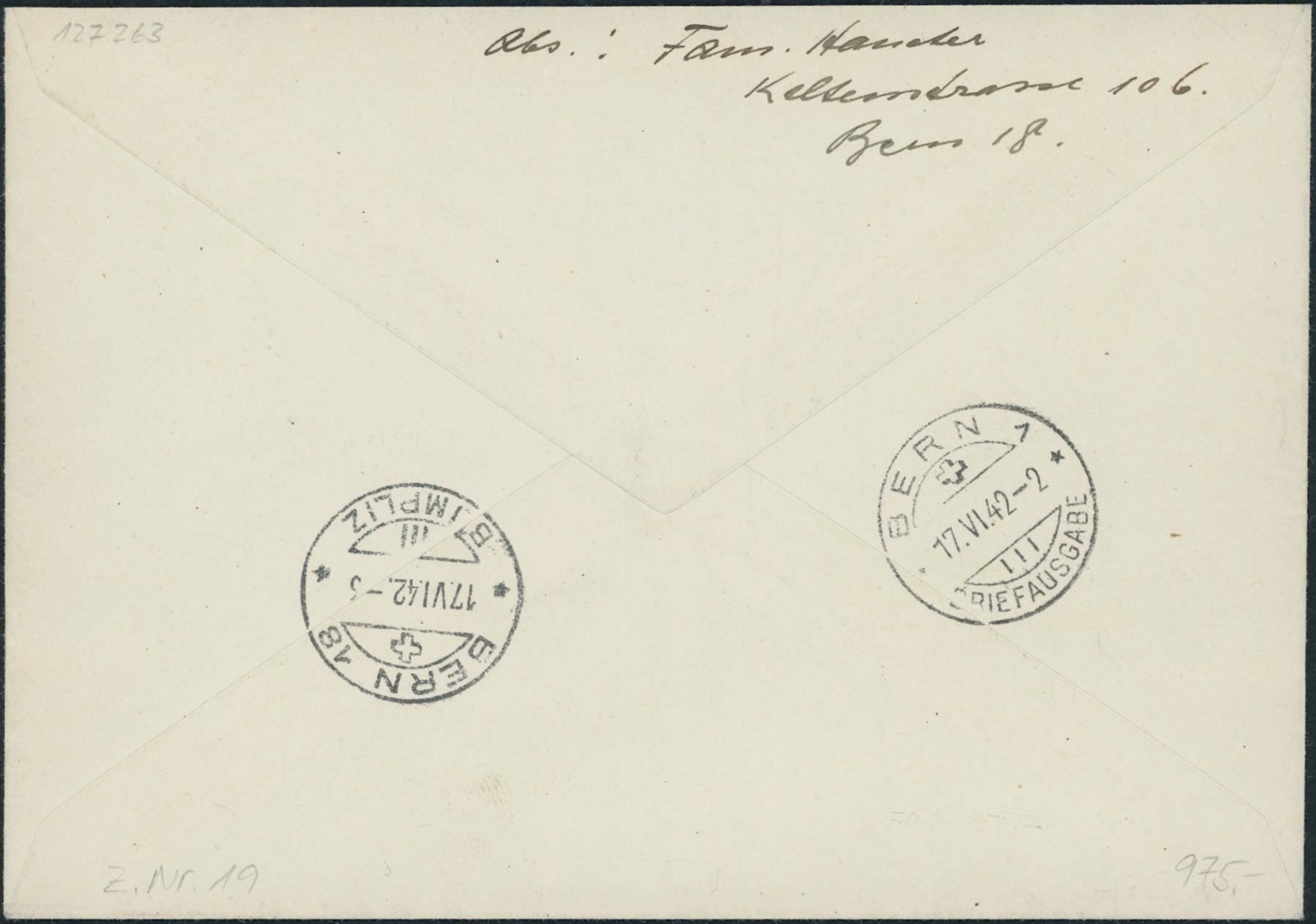 Tous les timbres: 1942 - Pro Patria - Block - FDC ET – D'occasion à Schindellegi par leecollect 1