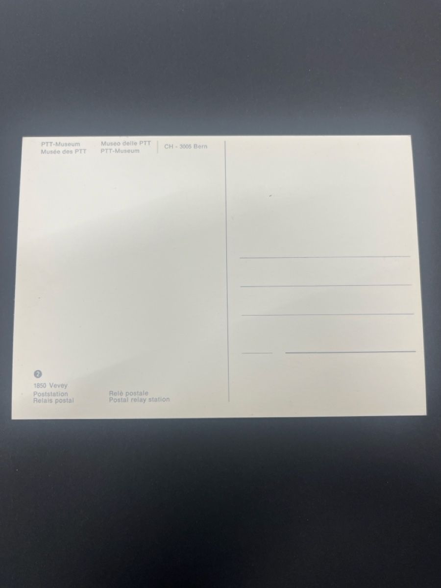 Cartoline postali: Ansichtskarte PTT Museum Vevey Poststation – Usato da Muttenz venduto da Totkel 1