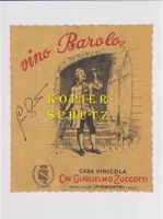 Etikette - Vino Barolo 1955 (gelocht) /bd