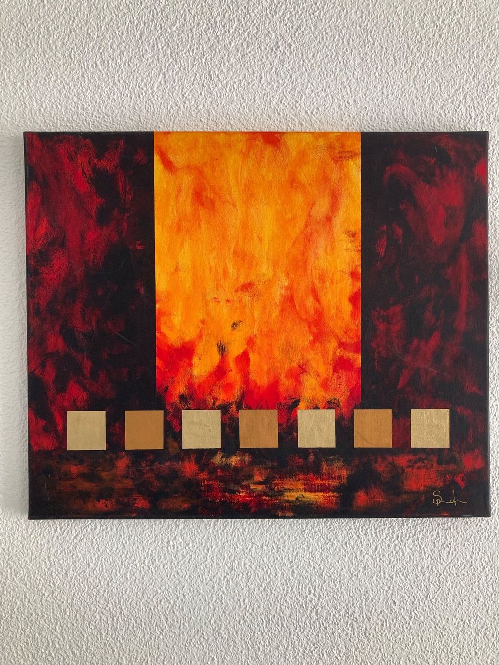 Dipinti: Abstraktes Gemälde, Original Kunstwerk cm 50x60 – Usato da Riet (Neftenbach) venduto da Quovadis2000