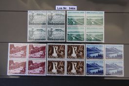 PP 1954 Serie Viererblöcke Postfrisch               Los 5464
