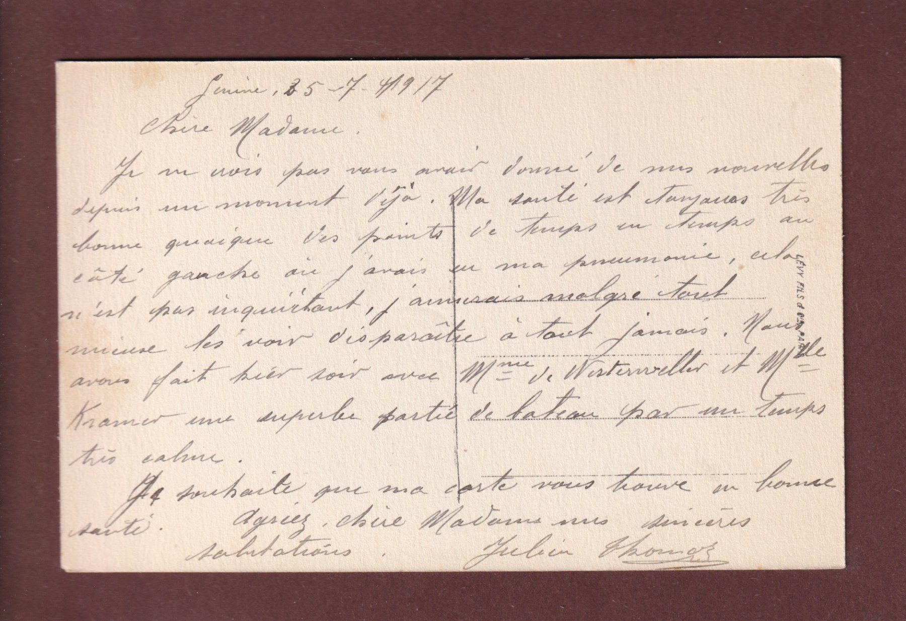 Cartoline postali: GENEVE - Pont du Mont Blanc - 1917 – Usato da Pully venduto da nicecards 1