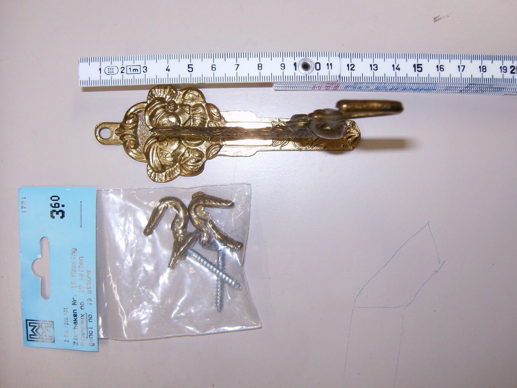 Eisenwaren: Messinghaken-Set ungebraucht – Gebraucht aus Liesberg von Mikado1965 3