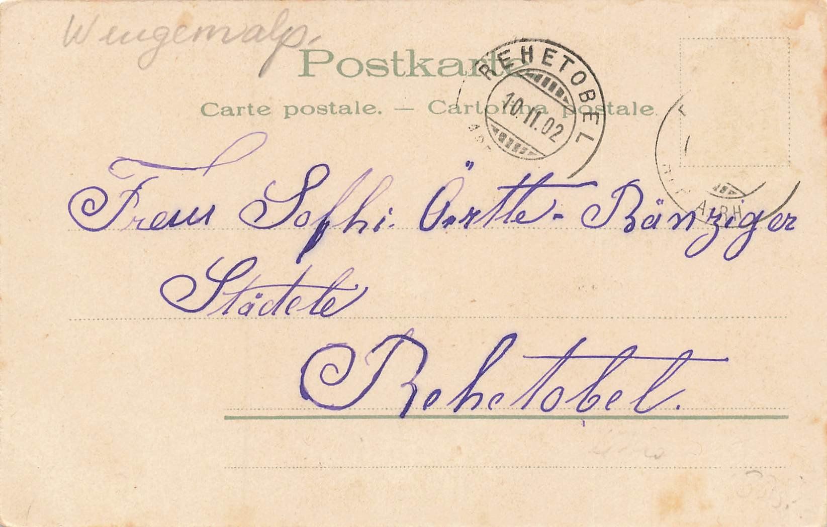 Cartes postales: Wenger Alp 1902 – D'occasion à Schwyz par Seffi56 1