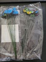 Gartendekoration Schmetterlinge am Stab bunt neu
