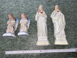 Heiligenfiguren Set, Jesus, Maria, 2 Engel, Sakralkunst Porz