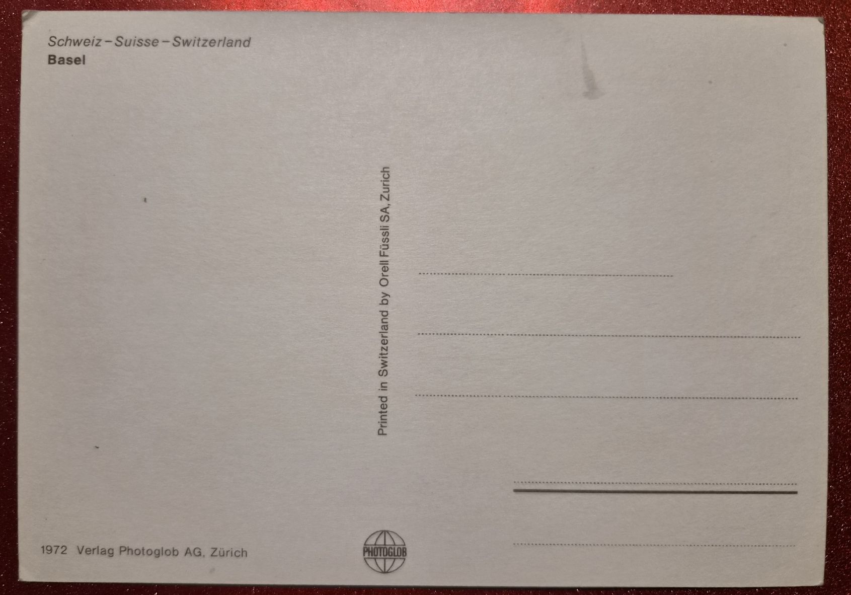 Cartoline postali: Basel Ansichten 1972 – Usato da Melchnau venduto da Arthurius 1