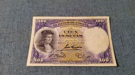 Seltene 100 Peseten Note von 1931 - Sammlerstück!
