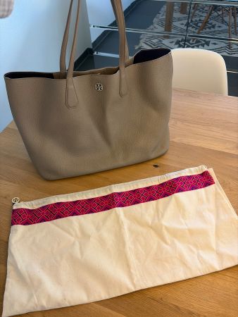 Tory Burch Tote Tasche Leder beige gebrauchter Zustand