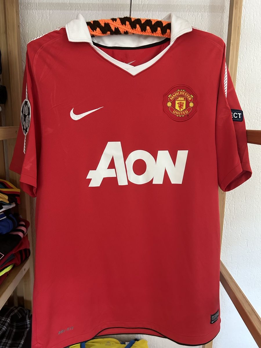 Manchester United Canottiere & Pantaloni: Maillot Manchester United AON, taille XL, saison 2010/2011 – Usato da Courgenay venduto da mar_w26c