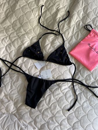 Ola Linda Black Bikini Set with Colorful Details NEW 👙