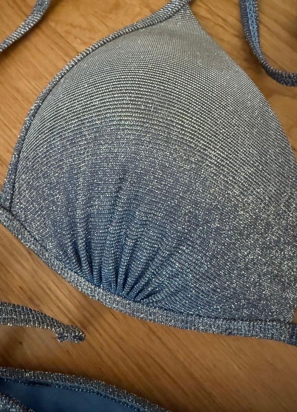 Costumi da bagno & Bikini: Bikini 36 75B blau glänzend Italy Set – Nuovo (secondo la descrizione) da Schlieren venduto da Wizza 2