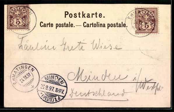 Cartoline postali: Litho Arenenberg, Schloss Arenenberg, Sc – Usato da Berlin venduto da bartko-reher 1