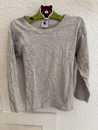 Petit Bateau Langarmshirt Grau 116cm