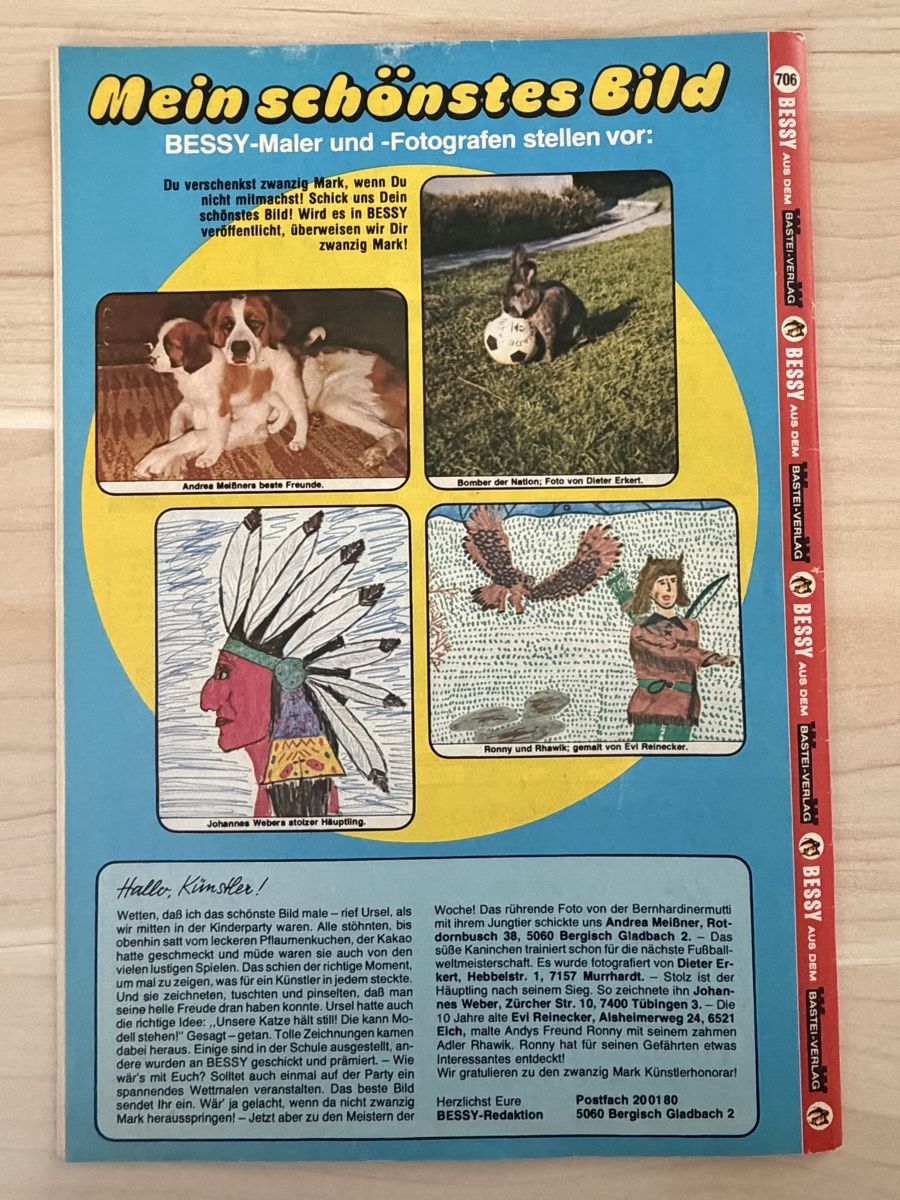 Fumetti: Bessy Bastei 1.Aufl. Heft 706, schön – Usato da Kehrsatz venduto da Raboy 1