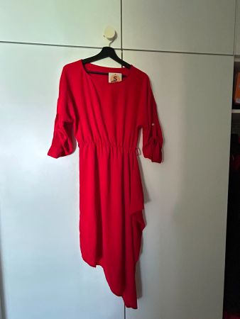 Vestito nuovo rosso Siria Moda poliestere tg. L