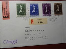 22.VIII.56. VADUZ, LIECHTENSTEINISCHE BRIEFMARKENAUSSTELLUNG