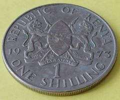 1 Shillling Münze - THE FIRST PRESIDENT OF KENYA - 1973