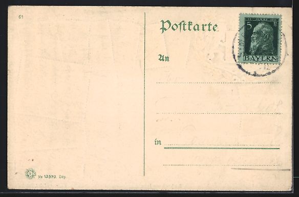 Ansichtskarten: Simbach am Inn, Ortsansicht mit Kirchen, – Gebraucht aus Berlin von bartko-reher 1
