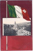 LA CHAUX - de - FONDS, carte fenêtre avec le temple