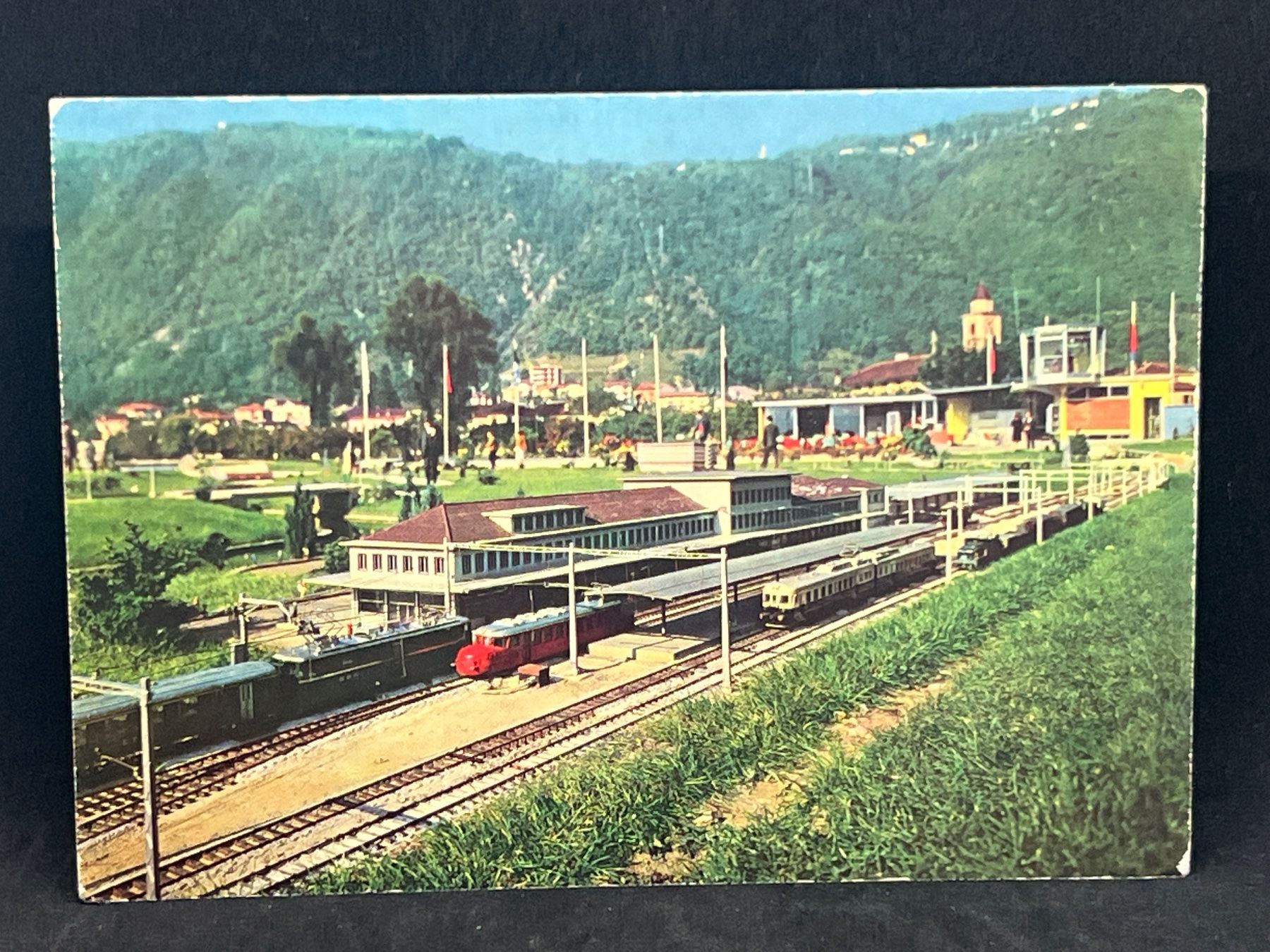 Cartoline postali: Swiss Miniatur Lugano-Melide, Gare CFF – Usato da Widnau venduto da Brusi9