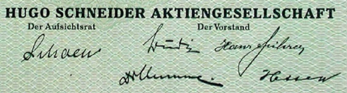 Documenti: Hugo Schneider AG, Leipzig - 1943 – Usato da Solothurn venduto da Sgasche 1