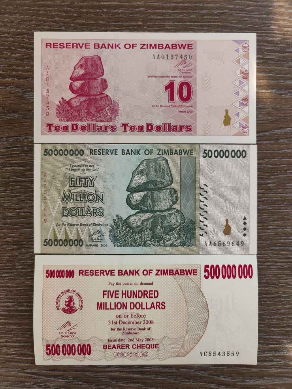 Banknoten: Zimbabwe LOT 3 Stück !!!!!! – Neu (gemäss Beschreibung) aus Flaach von Lonzo99