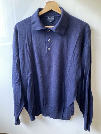Gino Rizzi Navy Blue Long Sleeve Polo Shirt