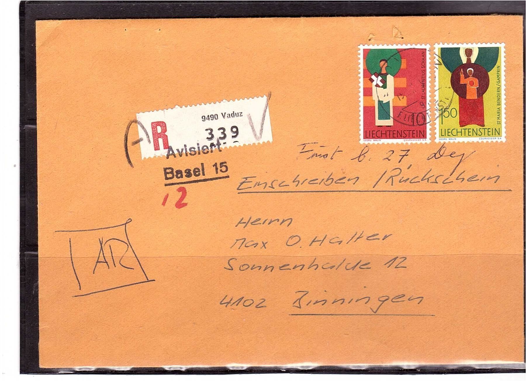 Tous les timbres: Siegelbrief nach Binningen – D'occasion à Rheinau par loxis