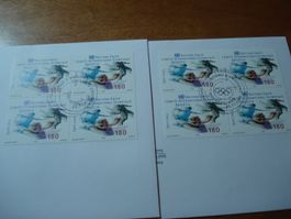 2 mal Sportmarken UN, 2004, FDC Einzel + 4erblock