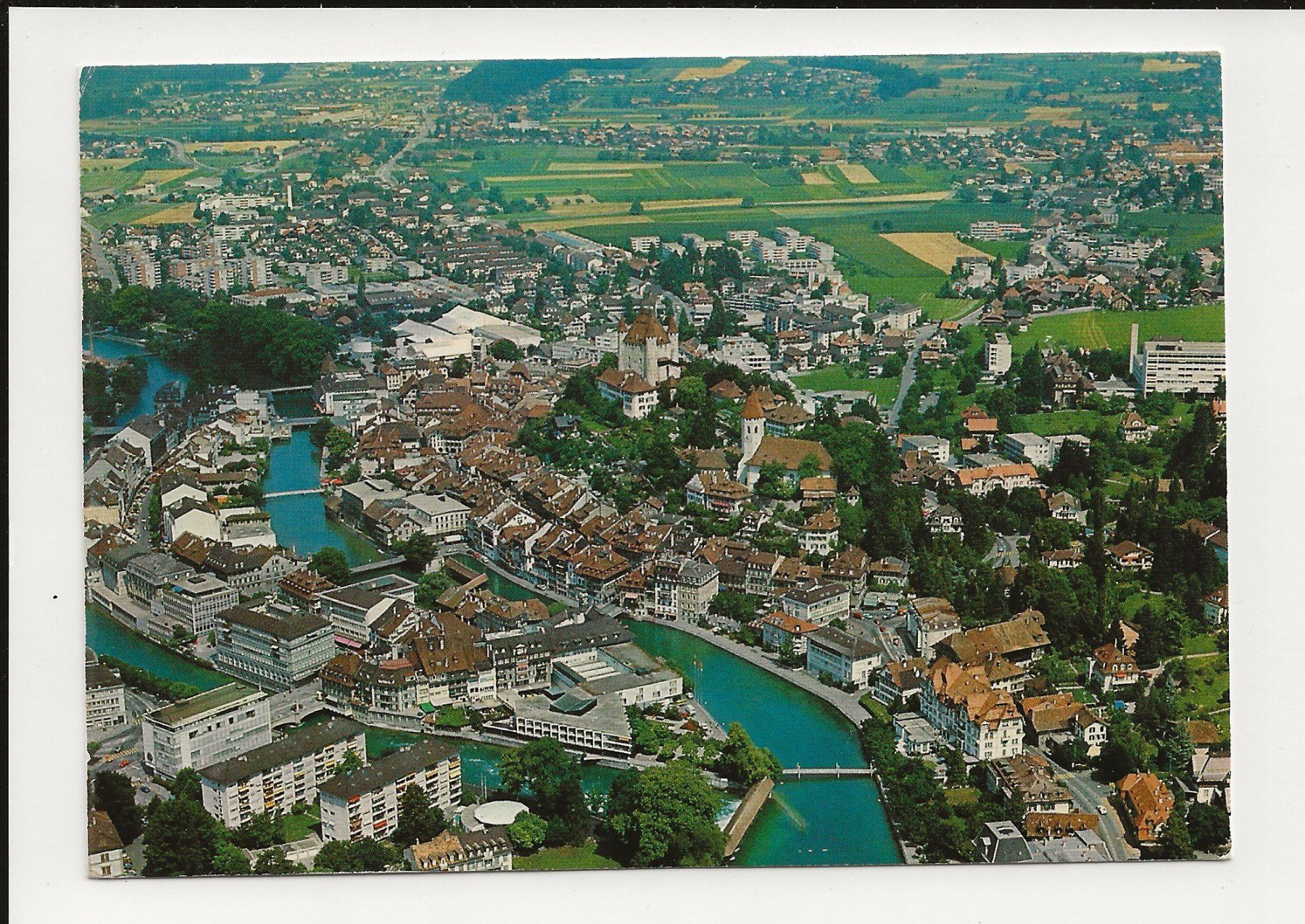 Ansichtskarten: AK 1983 Thun Flugaufnahme – Gebraucht aus Greifensee von 315WDO