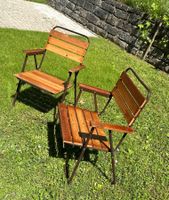 2 Vintage Klappstühle Gartenstuhl Holz KWA NTR B