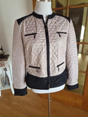 Coole Taifun Übergangsjacke, beige/schwarz, Grösse 38, Top!