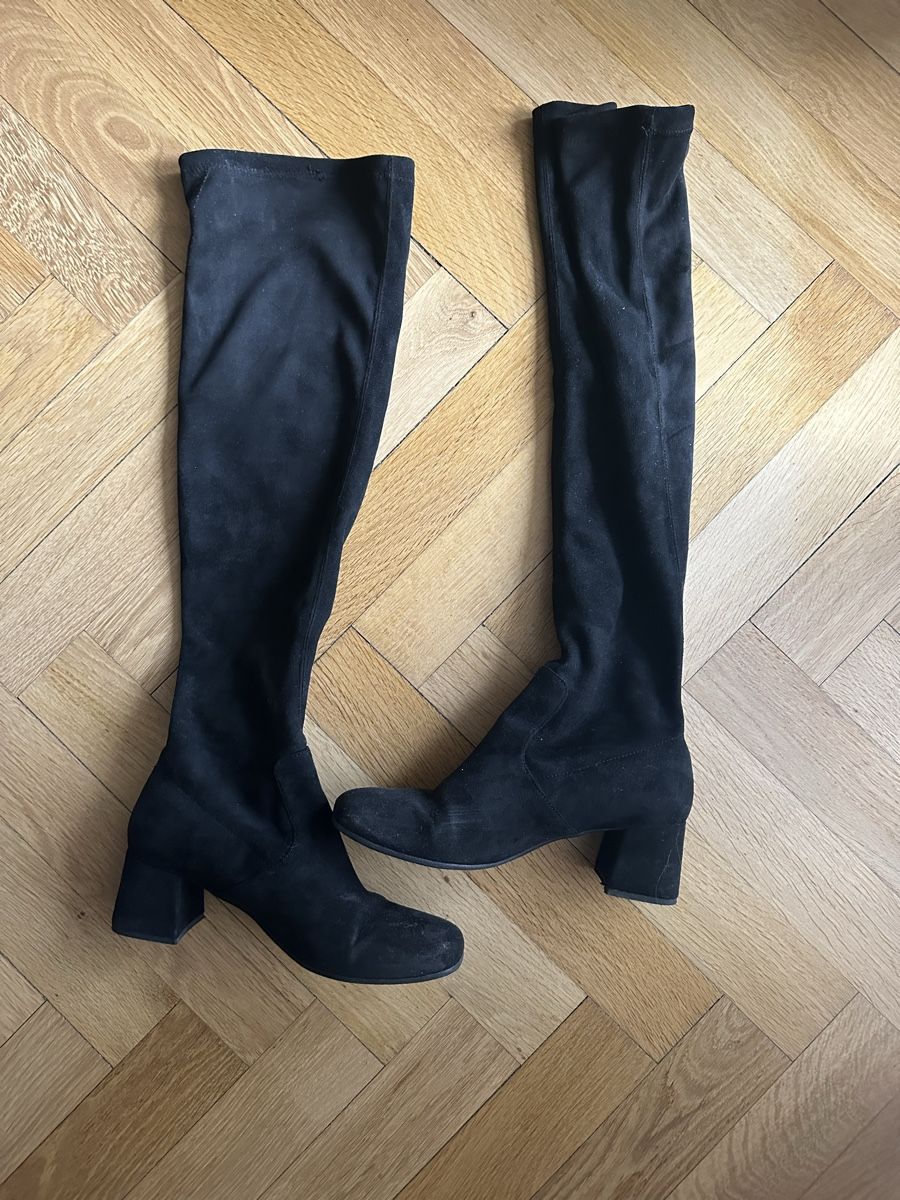 Chaussures femmes: Black long suede boots – D'occasion à Lugano par GGcloset