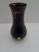 Schwarze Glasvase Hutschenreuther