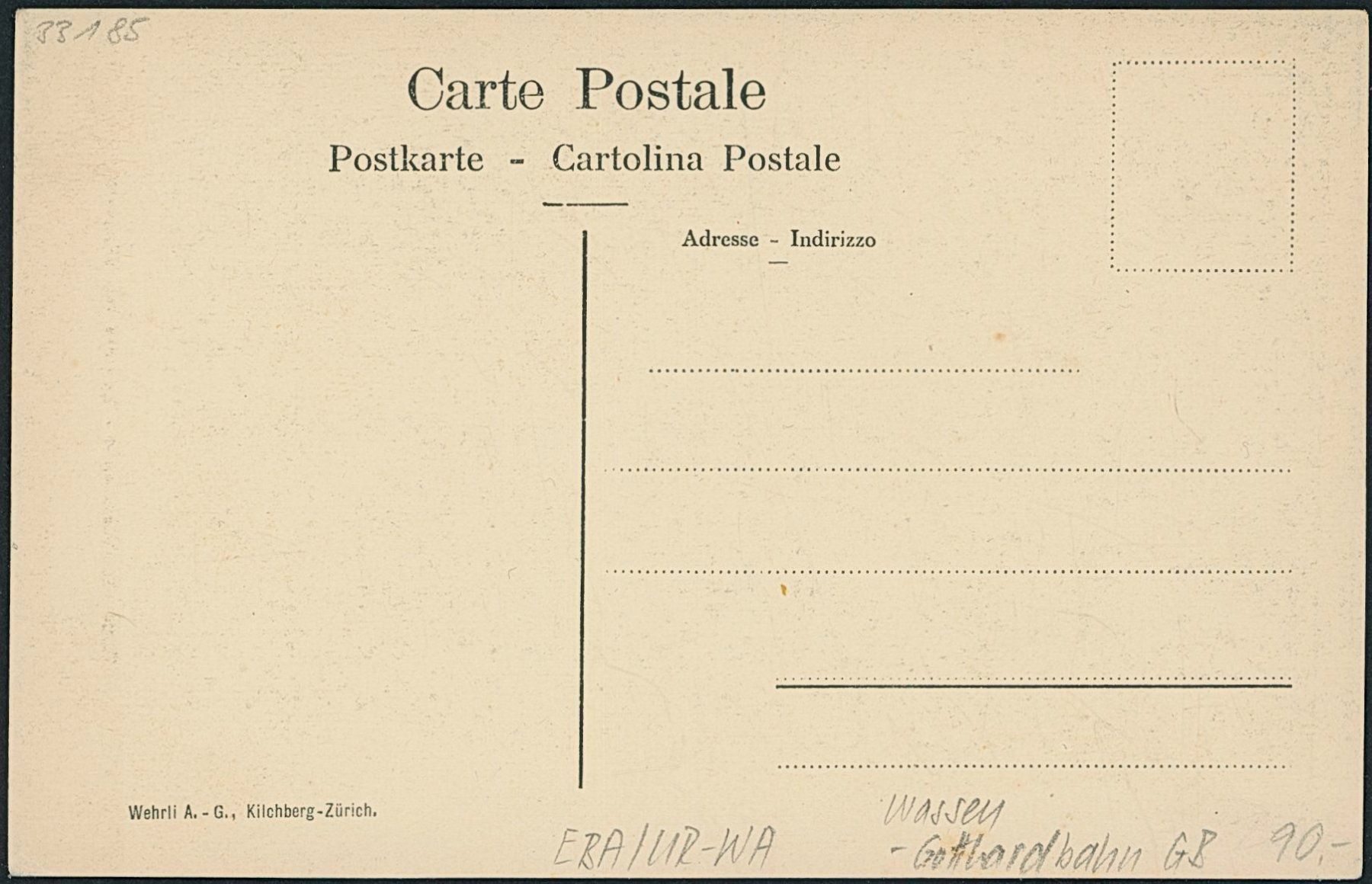 Cartoline postali: UR Wassen - Gotthard Bahn GB – Nuovo (secondo la descrizione) da Schindellegi venduto da stationary 1