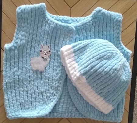 Babywestchen und -mützchen_02. Grösse 68/74.