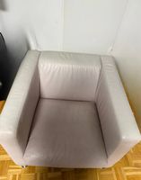 Sessel Leder hellgrau, stilvoll, bequem, TOP Zustand, Frühli