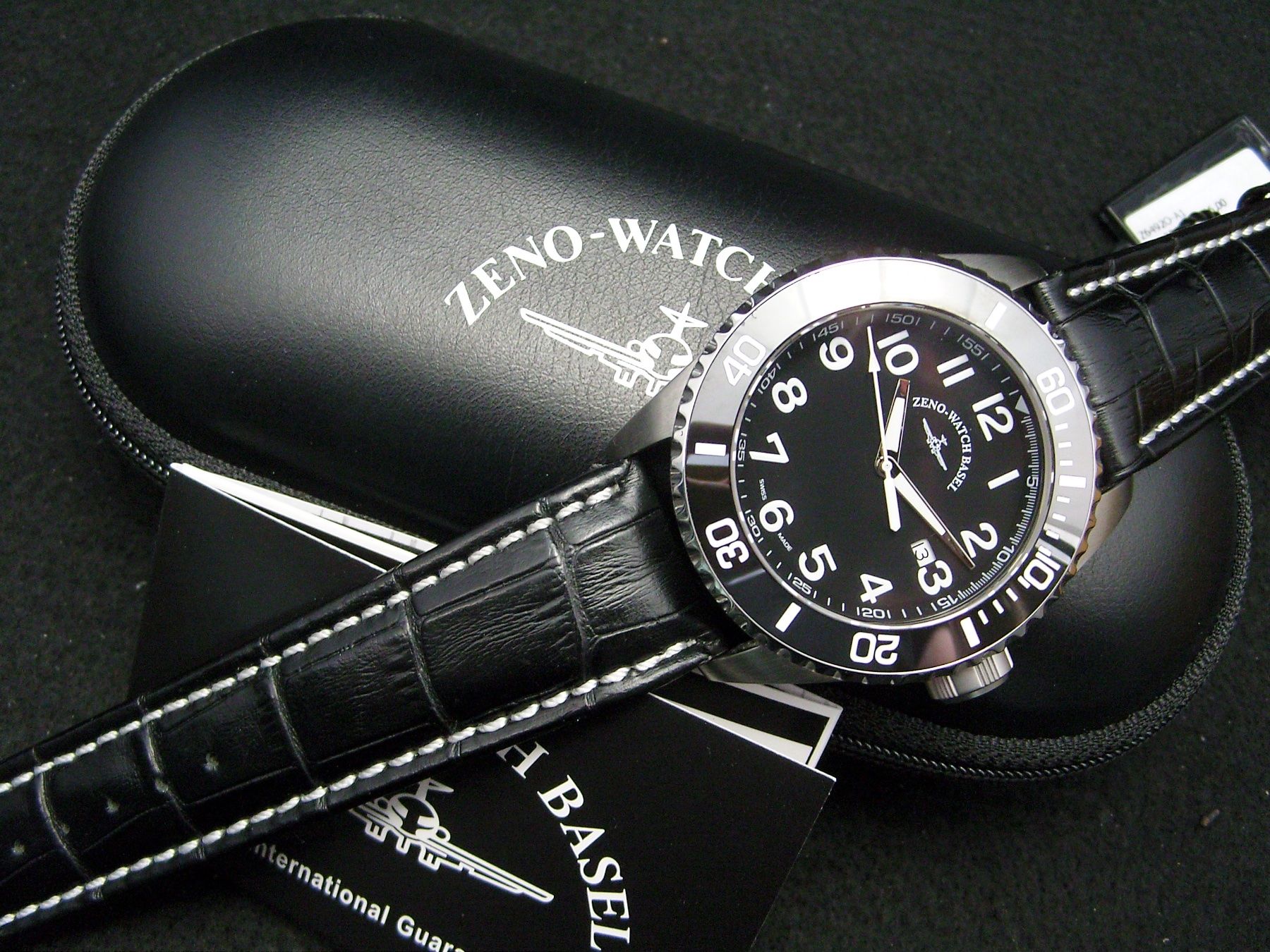 Zeno Orologi: Neue, ungetragene Zeno watch Diver Ceramic Quartz black – Nuovo e nell'imballaggio originale da Mels venduto da niezie2002 3