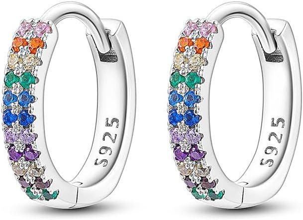 KristLand Orecchini A Cerchio Piccoli In Argento 925 Con Zirconi - Huggie Da Donna, Regalo Compleanno, Ipoallergenici, 1.5 Cm - 4
