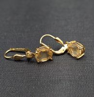 18 Karat 750 Gold Ohrringe Mit Citrin