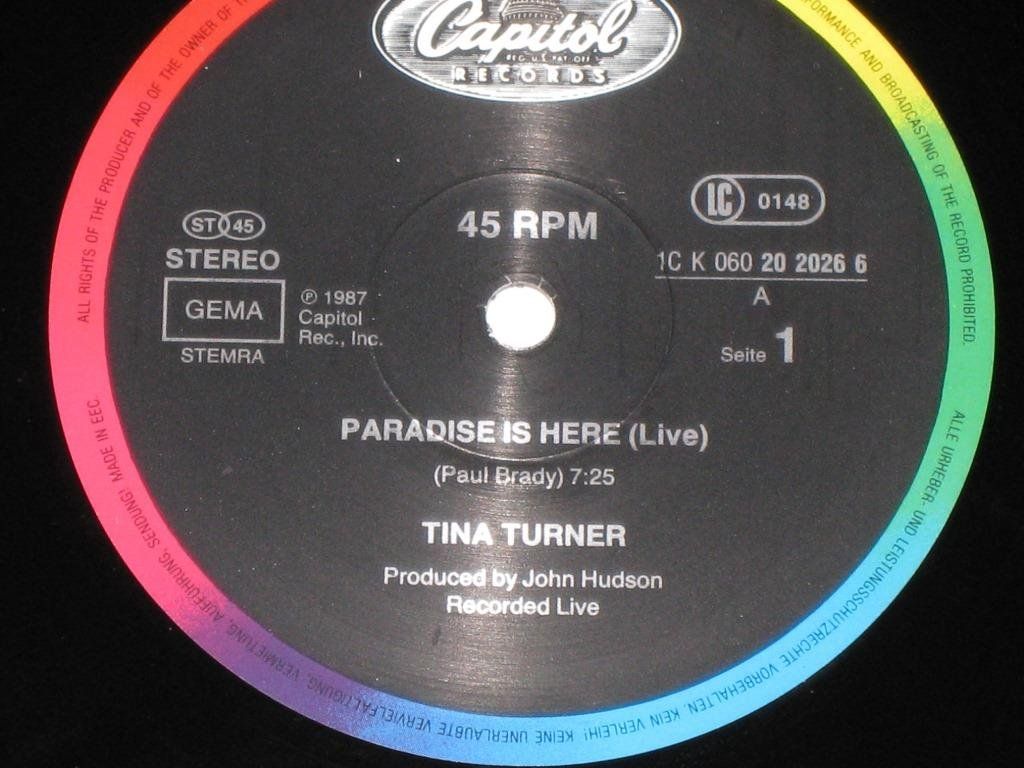 Vinyles: MAXI - TINA TURNER - PARADISE IS HERE – D'occasion à Steckborn par Quo7 1