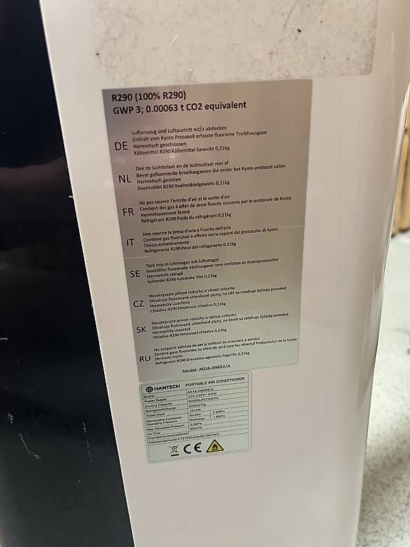 Condizionatori: Mobile Klimaanlage HANTECH  9000 BTU  – Usato da Zug venduto da sim_lk2n 3