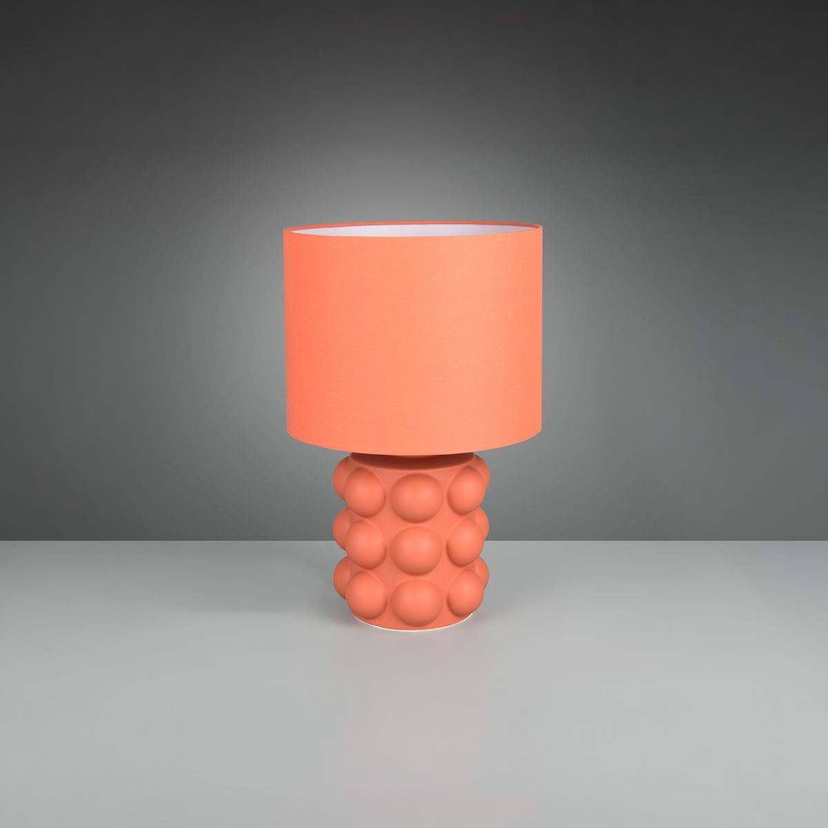 Lampade: Tischleuchte, Stoff, Apricot, 47 cm Höhe – Nuovo (secondo la descrizione) da Kreuzlingen venduto da Smart-Light 3