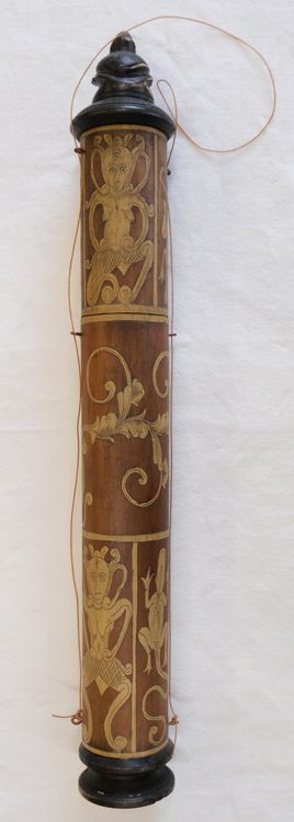 Dekorativer Runder Pod Behälter Aus Holz Mit Decke Produktbild-Vorschau 5
