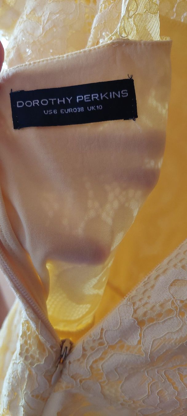 Dorothy Perkins Robes: Kleid Dorothy Perkins Gelb Spitze 38 – D'occasion à Schmidrüti par Novemberchind 3