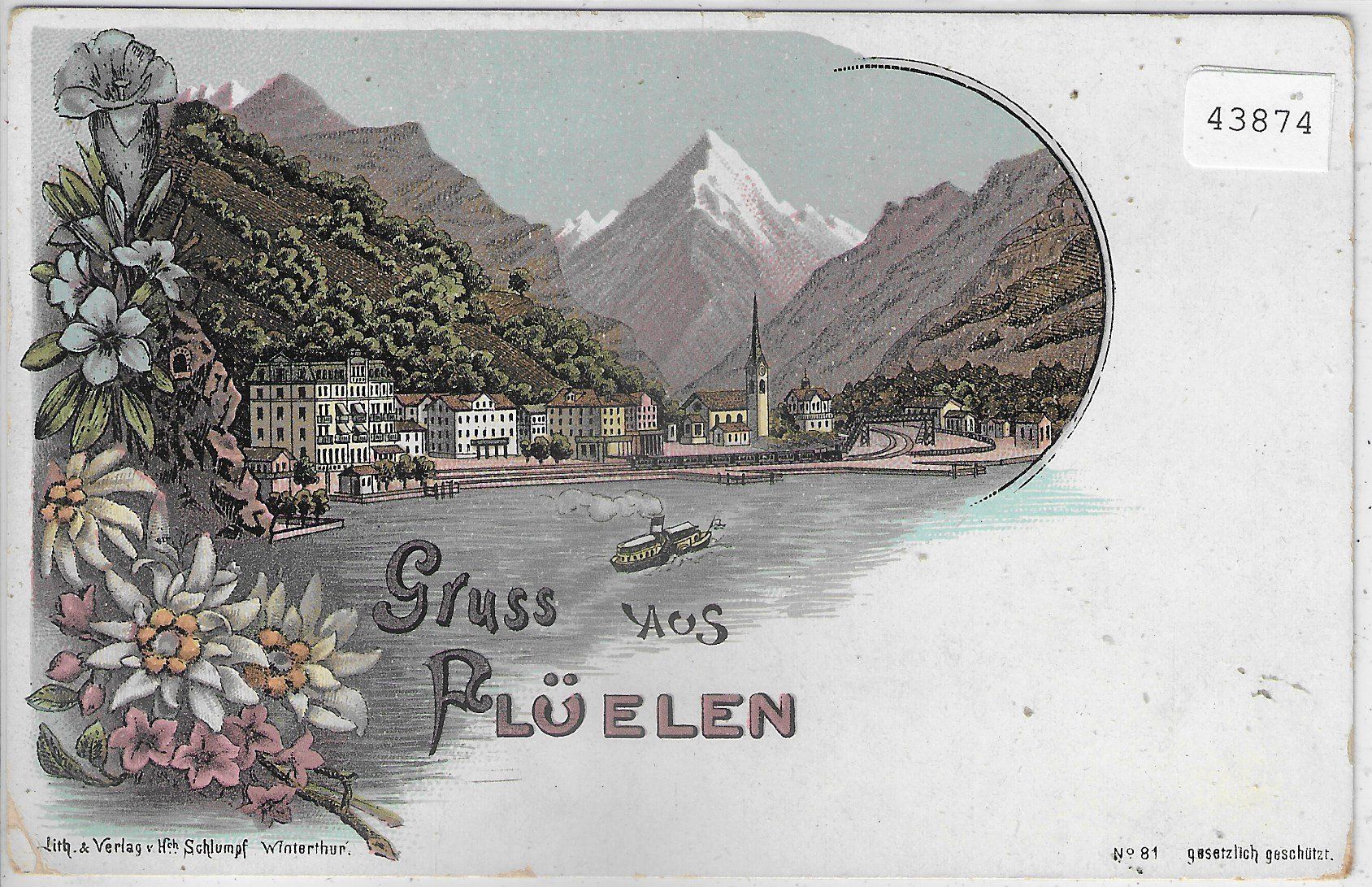 Cartoline postali: Gruss aus Flüelen - Litho – Usato da Ettingen venduto da Kartenplanet