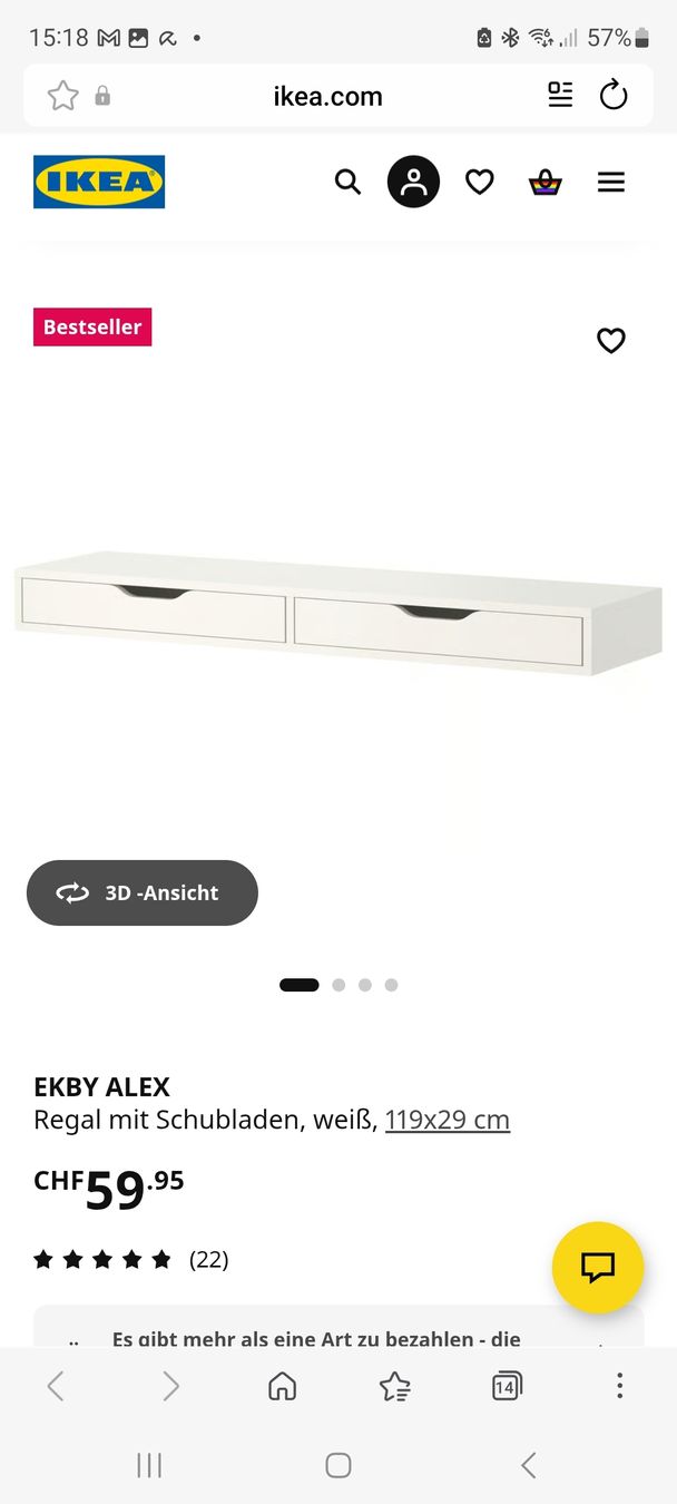 Ikea Étagères: Ikea EKBY ALEX Regal, NEU – Neuf (Voir description) à Suhr par Joburgerli