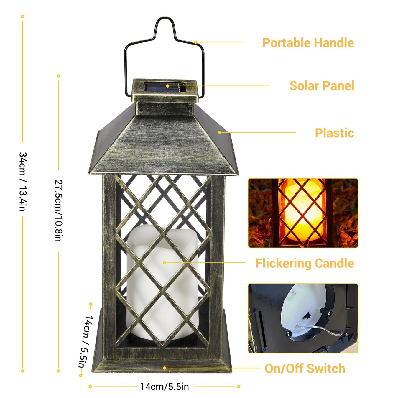 Lampade: Solarlaternen Gartenlaternen Solarleuchten 2er Set flackernd – Nuovo e nell'imballaggio originale da Dörflingen venduto da Nixhub 2